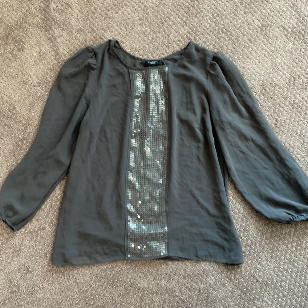Talbots Sheer Sequin Top